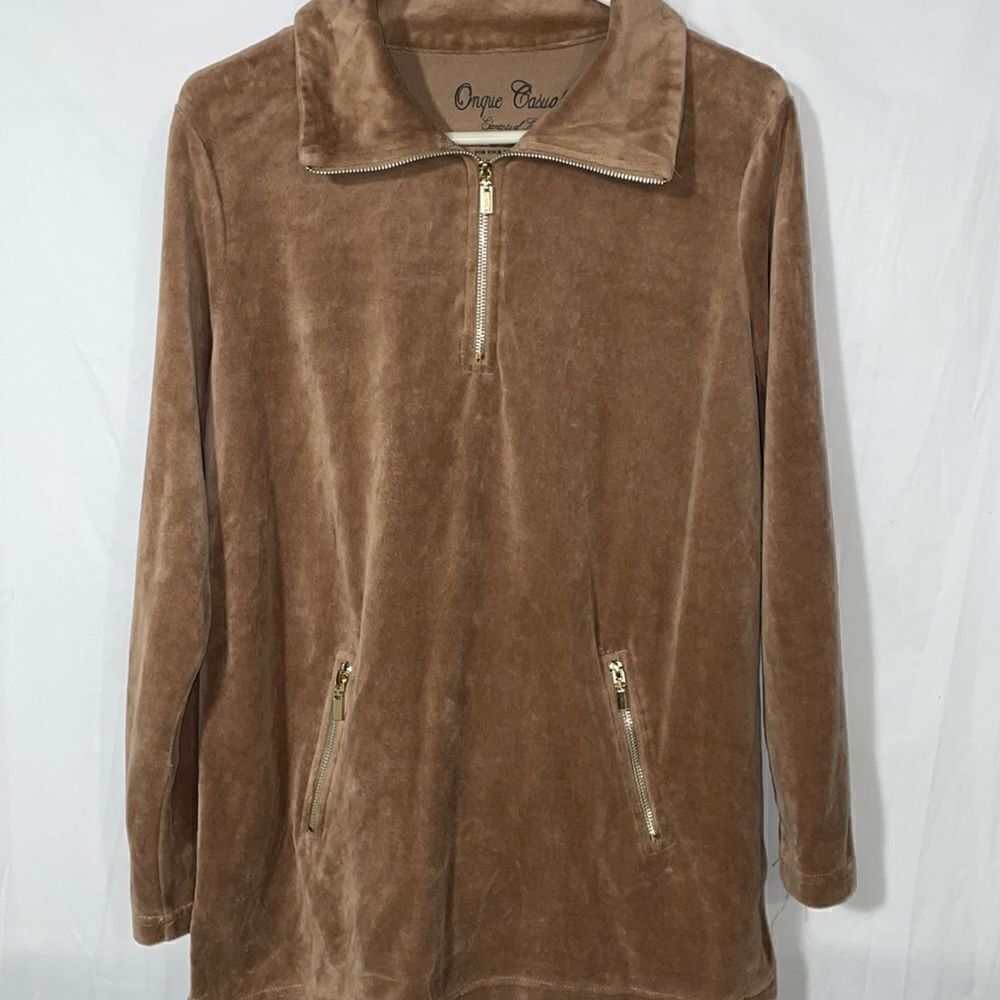 Onque casual velvet sweatshirt 